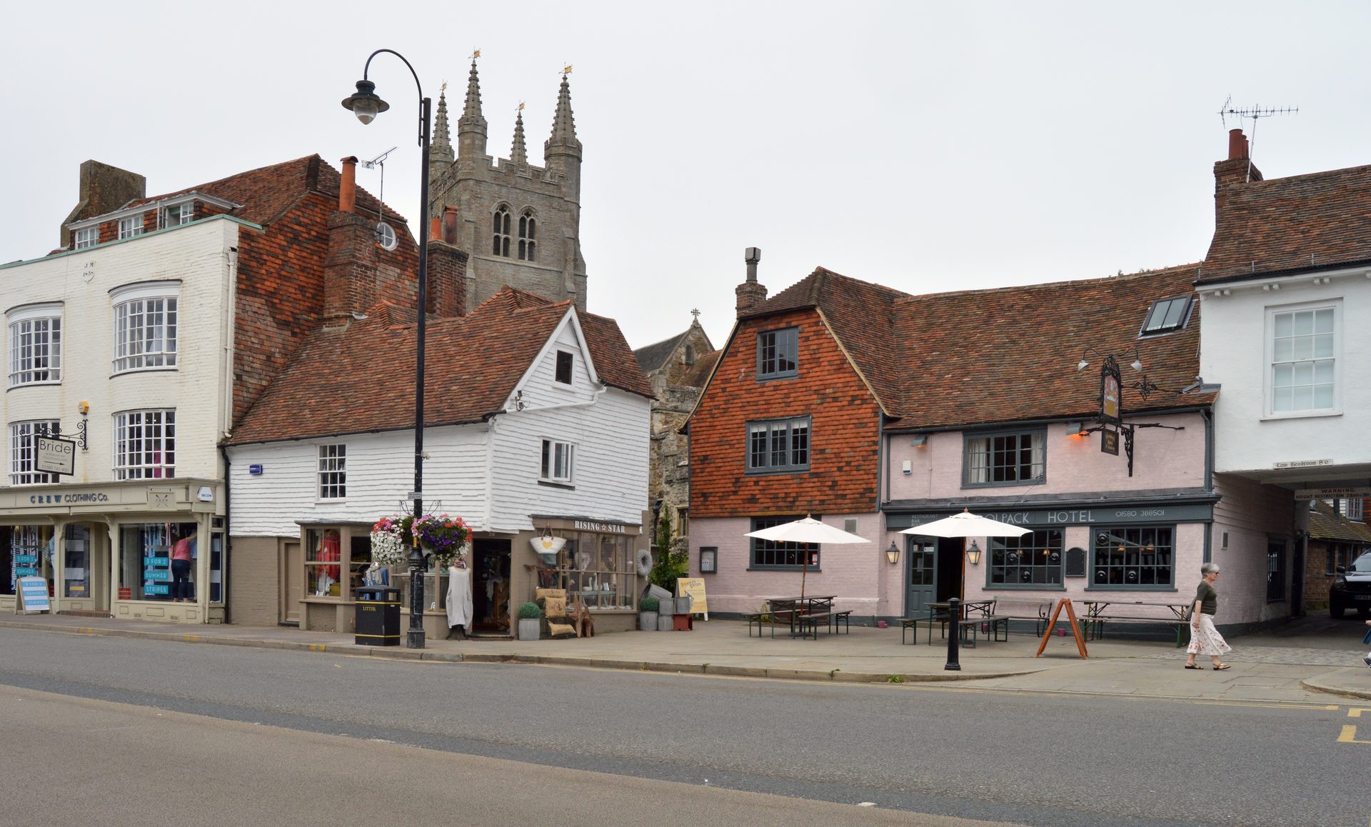 Tenterden High Street with St Mildred's Church tower