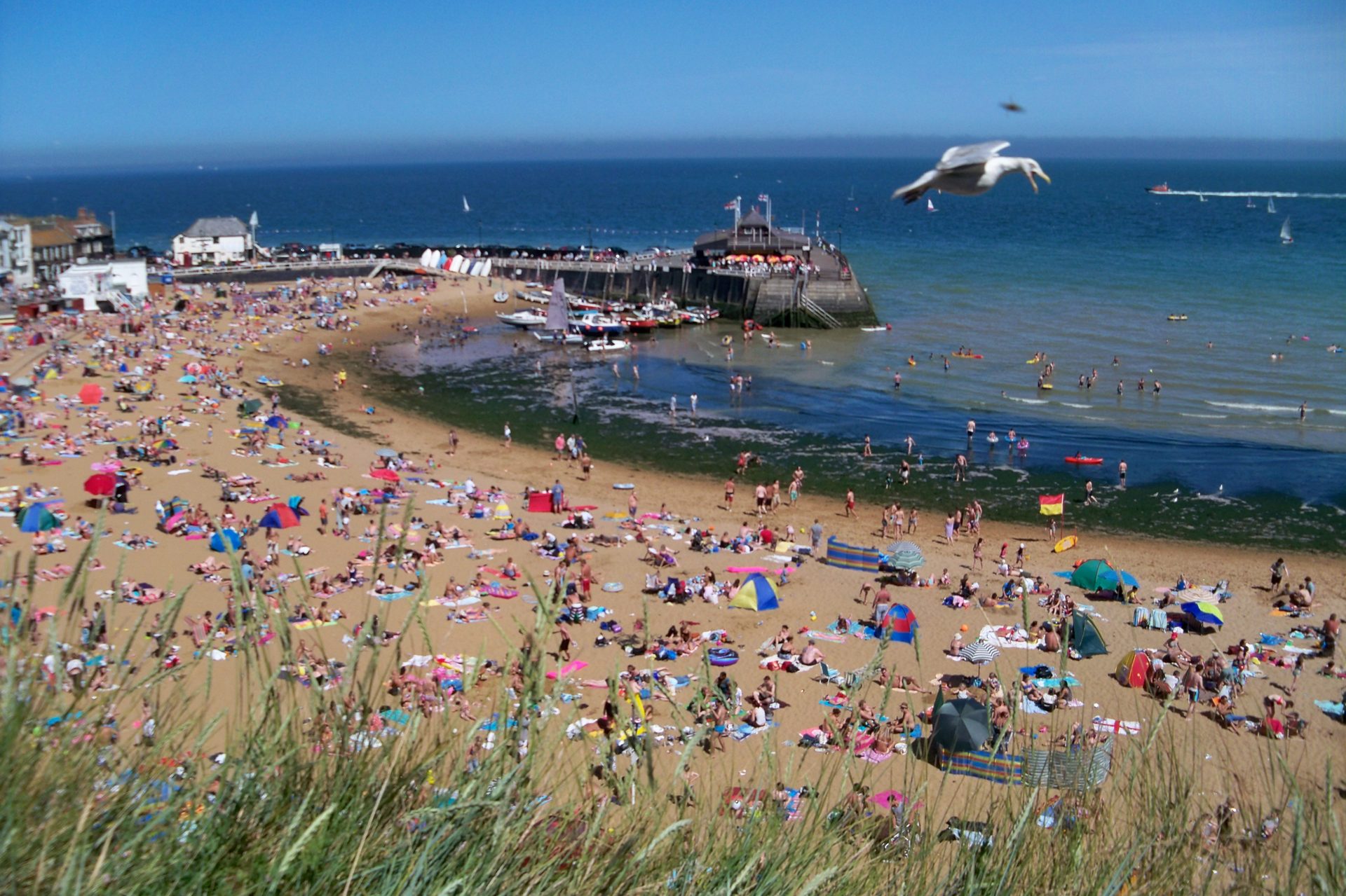 Viking Bay and the seafront at Broadstairs