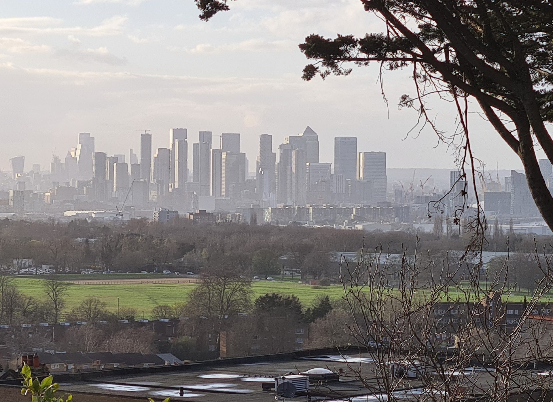 A wide view across South East London from Eglinton Hill
