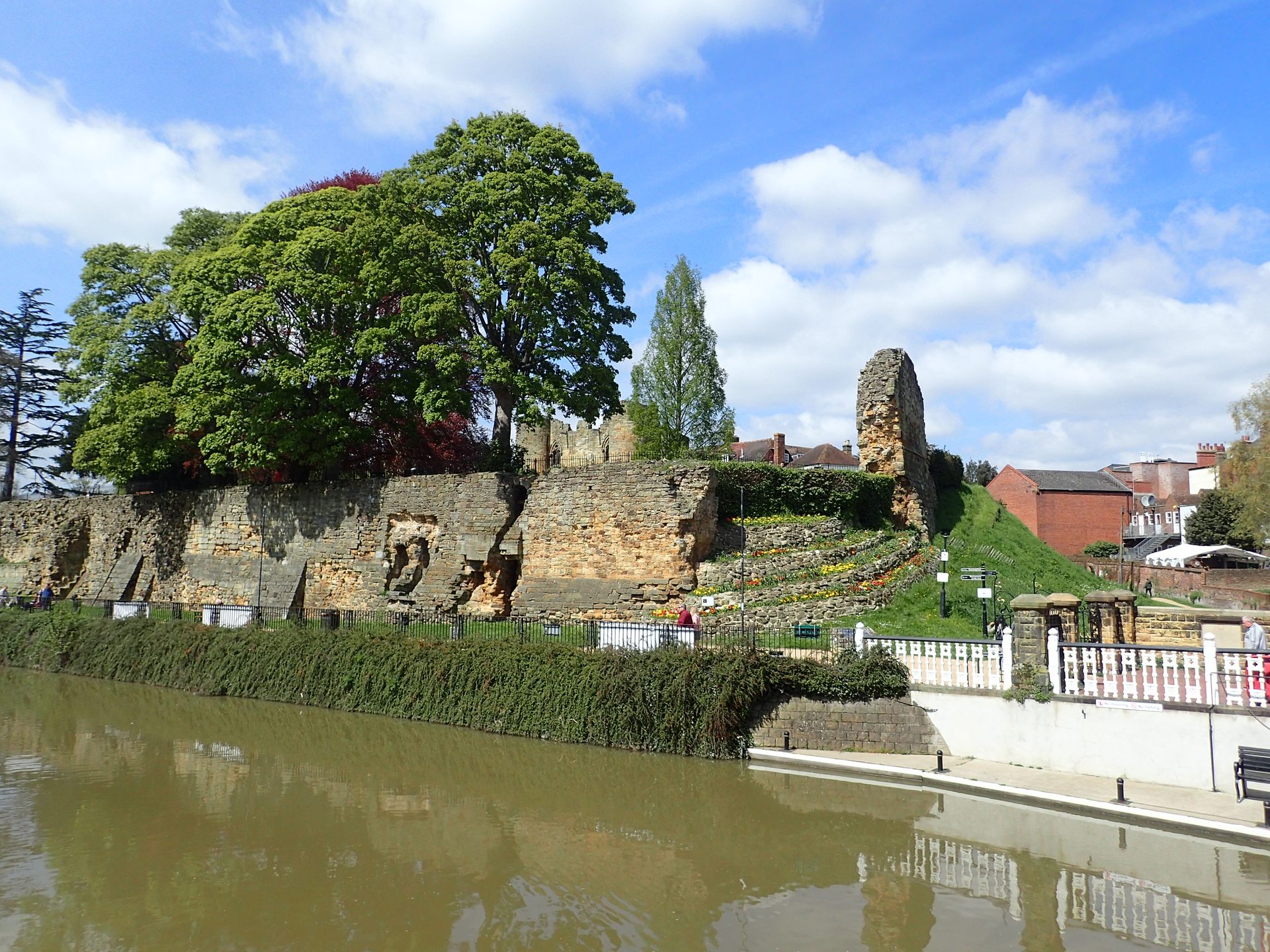 Tonbridge Castle seen across the River Medway