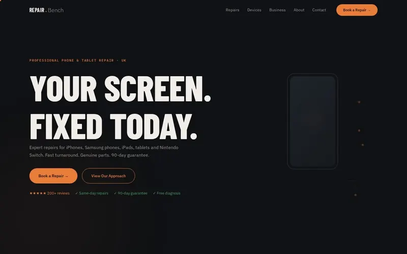 RepairBench device repair website